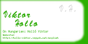 viktor hollo business card
